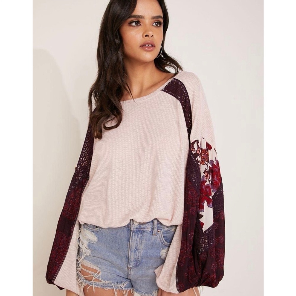 Free People Casual Clash Thermal Rose